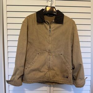 Zara, Contrasting Collar Jacket, Light Camel/Khaki, Small